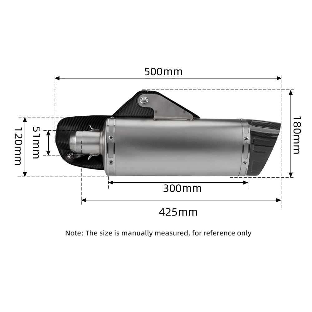 Original Complete Exhaust System for Motorcycle Front Tube Connection Pipe Slip 51 mm R1 MT15 R15 XSR155 Condition New